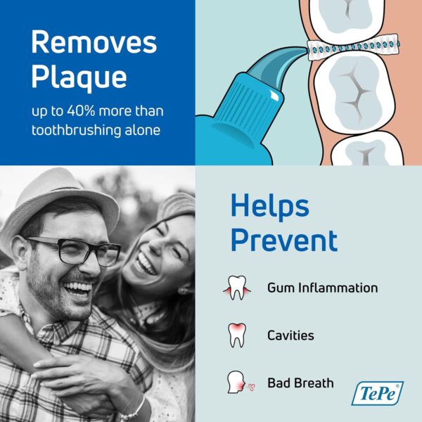 TePe Interdental Brush Original, Soft Dental Brush for Teeth Cleaning, Pack of 6, 0.8mm, Large Gaps, Green, Size 5