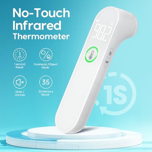 Thermometer for Adults and Kids, Fast Accurate Baby Thermometer, FSA HSA Eligible, Fever Alarm & Mute Mode, Baby Essentials – Lifetime Support