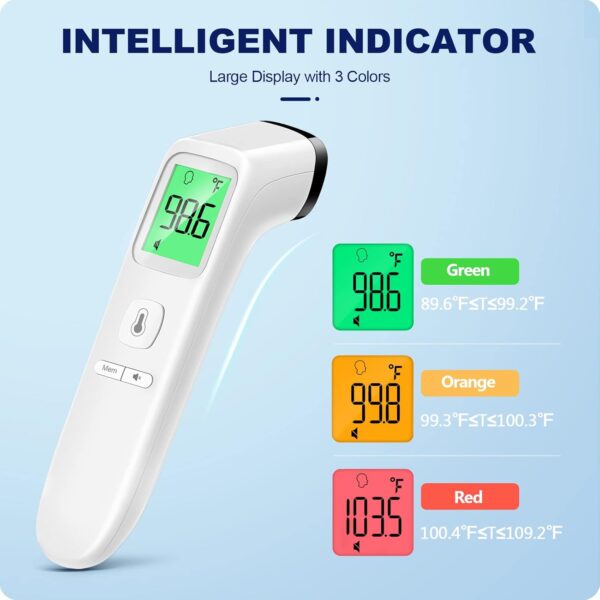 No-Touch Thermometer for Adults and Kids, Accurate Digital Baby Thermometer, FSA HSA Eligible, Fever Alarm & Silent Mode, 2 in 1 Forehead & Object Mode