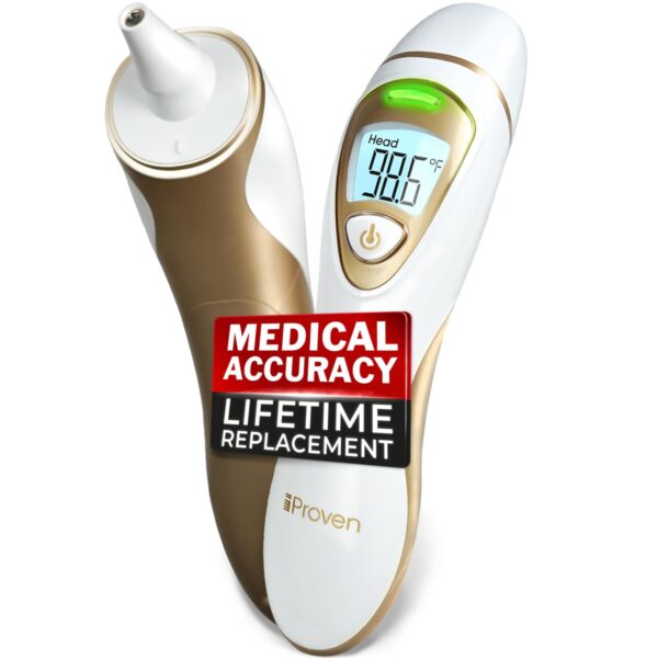 iProvèn Pro Series | Ear Thermometer with Non-Touch Forehead Function | FSA HSA Eligible | Superior Accuracy for Adults, Kids, Babies | Premium Digital Thermometer for Adults and All Ages