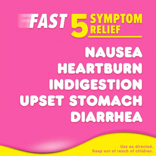 Pepto Bismol Liquicaps, Upset Stomach Relief, Bismuth Subsalicylate, Multi-Symptom Relief of Gas, Nausea, Heartburn, Indigestion, Upset Stomach, Diarrhea, 48 Liquicaps