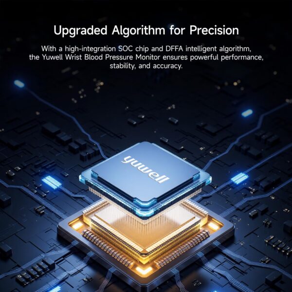 yuwell Rechargeable Wrist Blood Pressure Monitors for Home Use, Large Wrist Cuff with Irregular Heartbeat, with Bluetooth Wireless Technology to Healthcare+ App for Unlimited Free Measurements