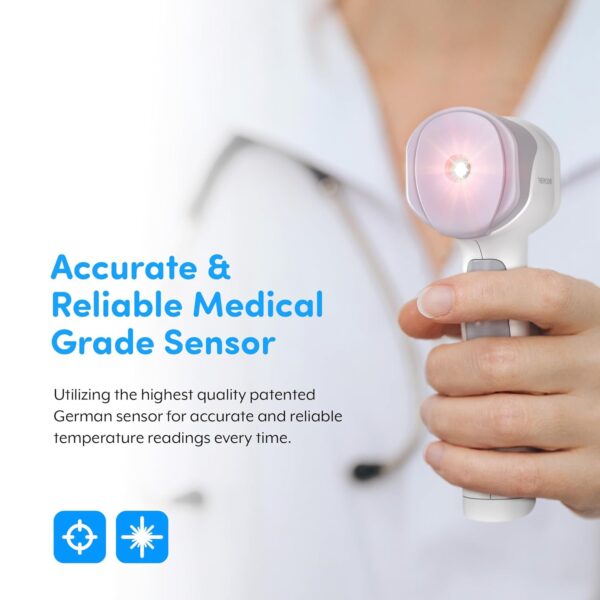 Medical Grade FSA HSA Approved Digital Thermometer, Heavy Duty Touchless Infrared Forehead Thermometer, for Adults & Baby, 1s Instant Results