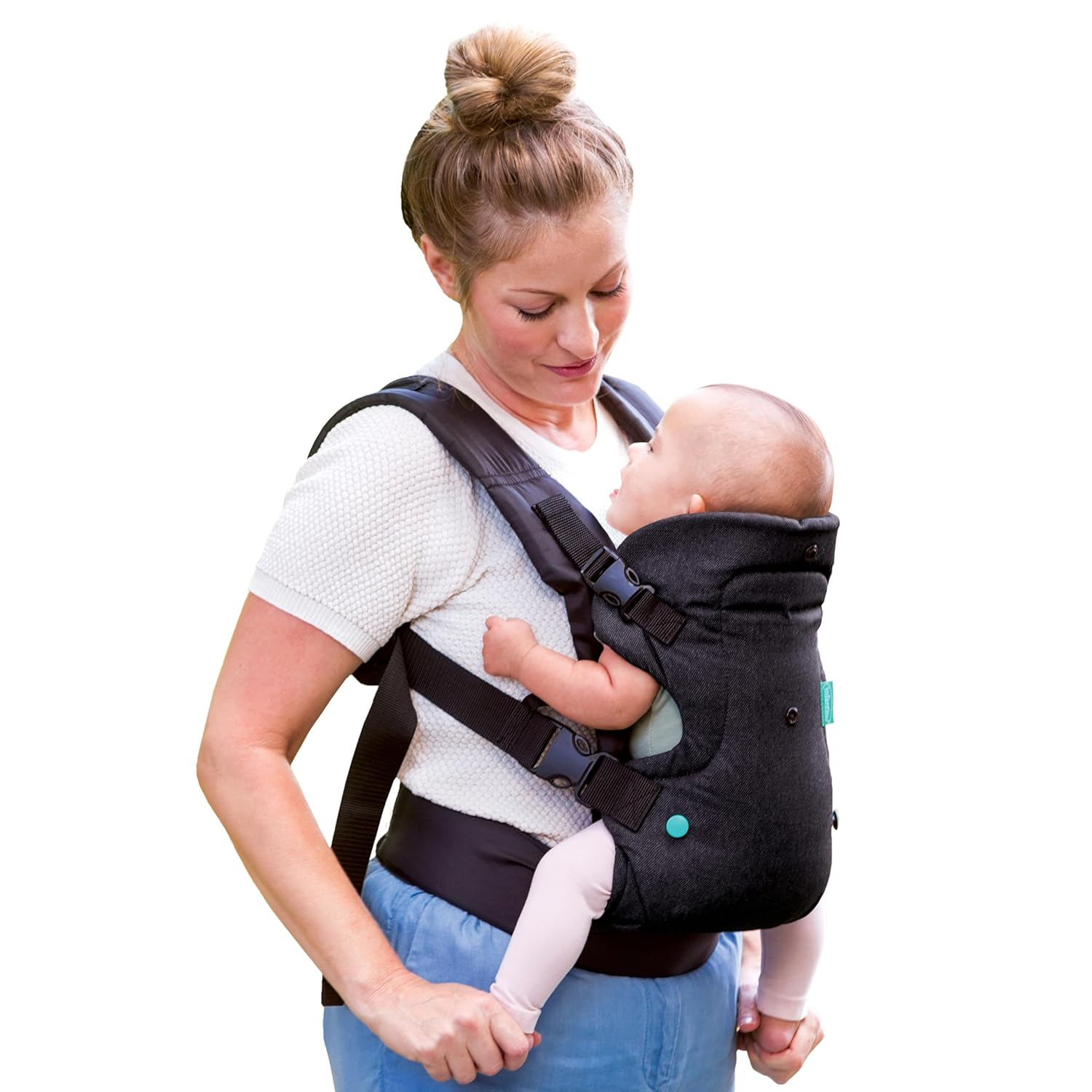 Infantino Flip 4-in-1 Convertible Baby Carrier, Adjustable, Ergonomic Babywearing, Registry Essential, Baby Carrier for Newborn to Toddler, Gray - Image 16
