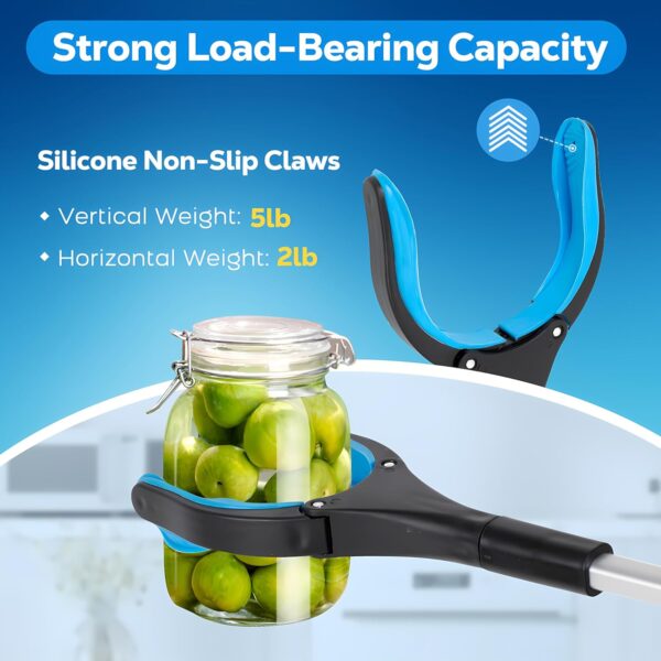 Grabber Reacher Tool – 32” Extra Long Foldable Gripper and Reaching Tool – Heavy Duty Pick Up Stick Grabbers for Seniors, Trash, Surgery Recovery Must Haves Gifts (Blue)