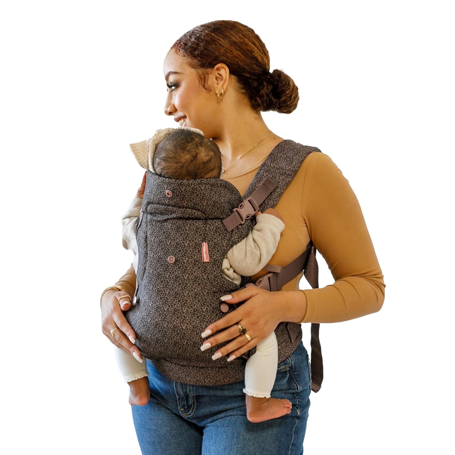 Infantino Flip 4-in-1 Convertible Baby Carrier, Adjustable, Ergonomic Babywearing, Registry Essential, Baby Carrier for Newborn to Toddler, Gray - Image 11