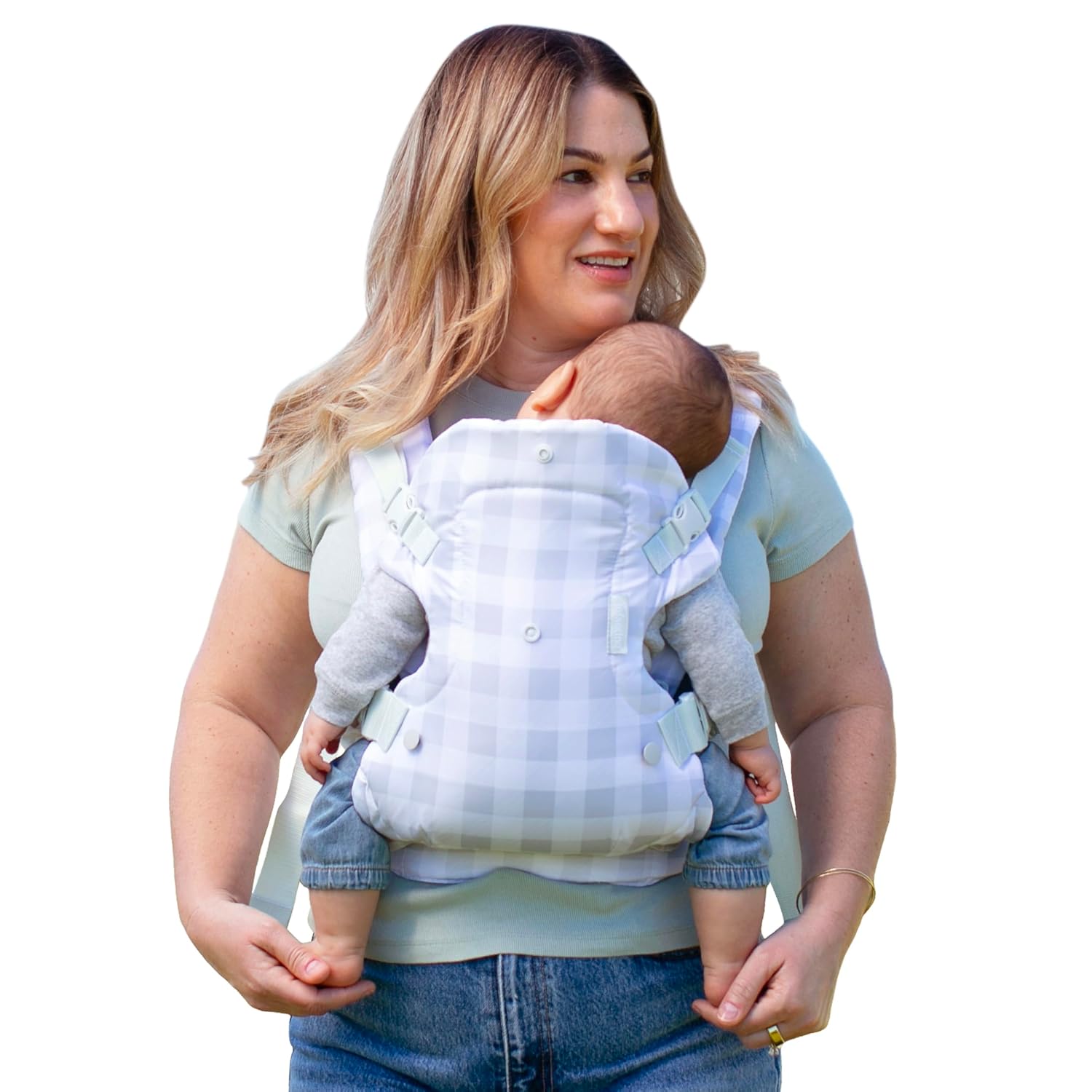 Infantino Flip 4-in-1 Convertible Baby Carrier, Adjustable, Ergonomic Babywearing, Registry Essential, Baby Carrier for Newborn to Toddler, Gray - Image 9