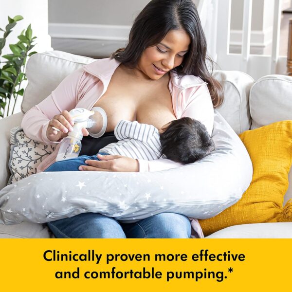 Medela Manual Breast Pump Set – Perfect Pair Bundle, Includes Harmony Manual Breast Pump & Silicone Breastmilk Collector