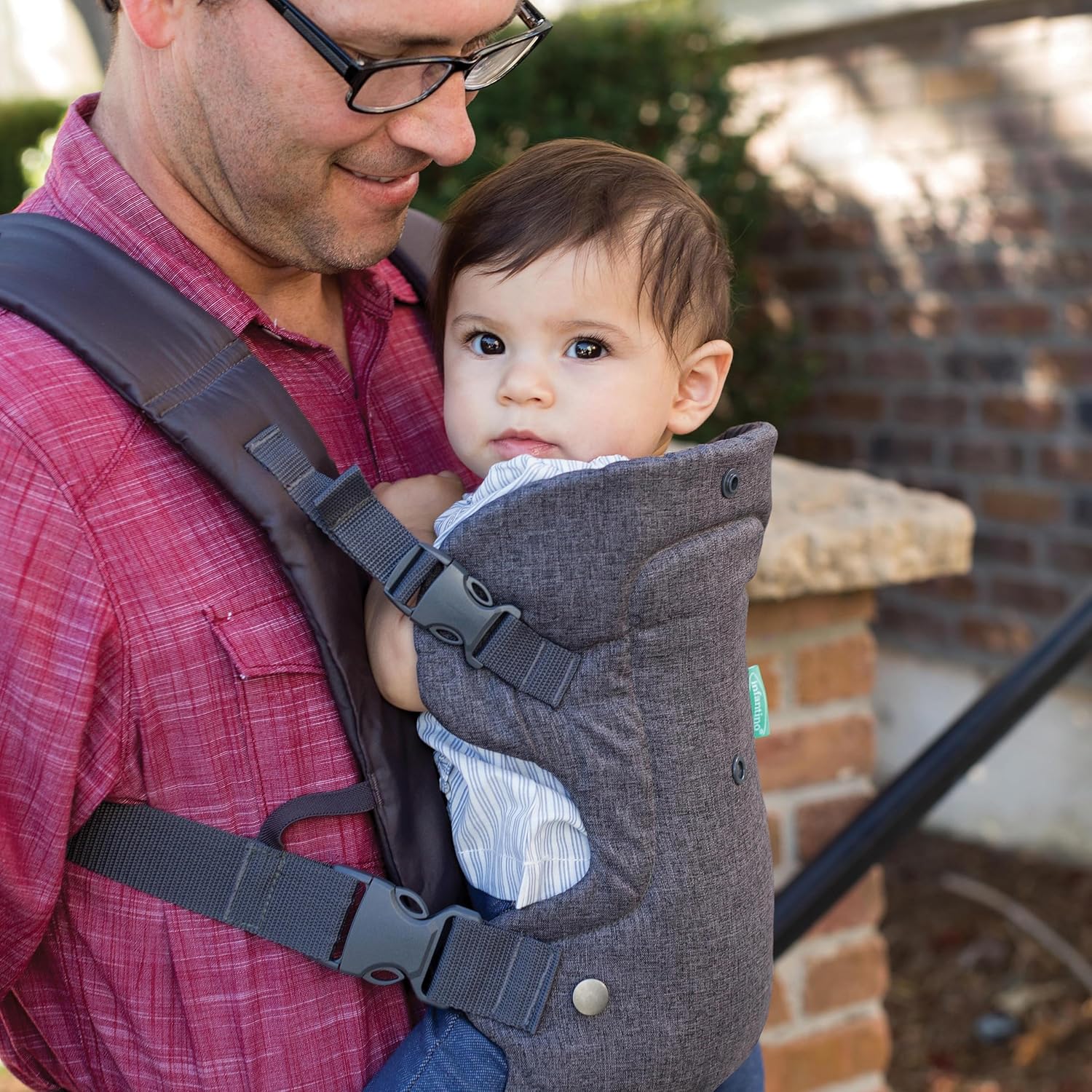 Infantino Flip 4-in-1 Convertible Baby Carrier, Adjustable, Ergonomic Babywearing, Registry Essential, Baby Carrier for Newborn to Toddler, Gray - Image 2