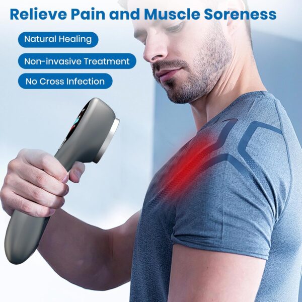 Handheld Red Light Therapy with Stand, Infrared Light Therapy Device for Body, Portable Cold Red Light Machine for Muscle and Joint Pain(4 * 808nm+14 * 650nm)