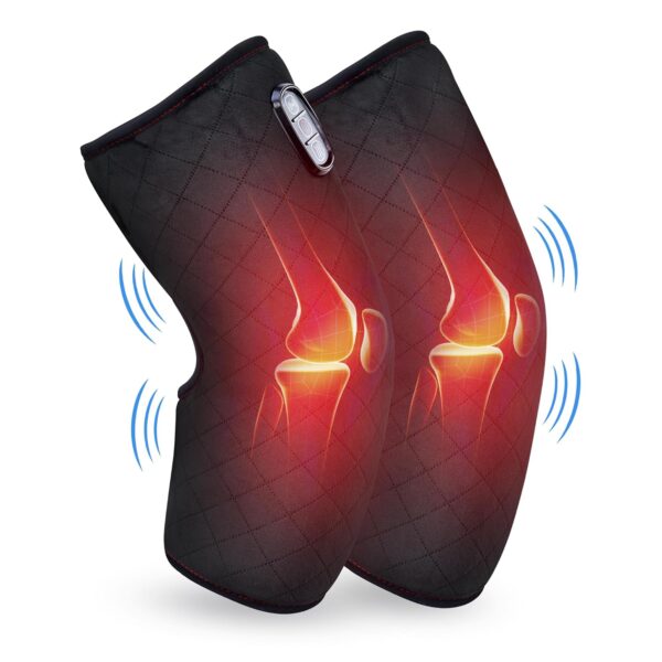 COMFIER Heated Knee Massager with Heating Pad for Knee Pain Relief,Gifts for Dad Mom Men Women,Knee Warmers Wrap,Heated Knee Pad for Men Women Seniors