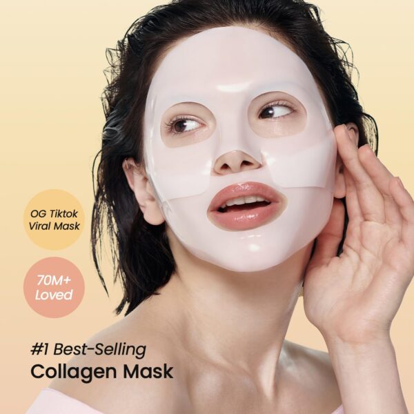 BIODANCE Bio-Collagen Real Deep Mask, Hydrating Overnight Hydrogel Mask, Pore Minimizing, Elasticity, Plumping Improvement, Korean Skincare, Stocking Stuffers for Teen Girls | 1.19oz(34g) x 4ea