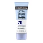 Neutrogena Ultra Sheer Dry-Touch Sunscreen Lotion SPF 70, Broad Spectrum, Water Resistant 80 Min, Oil-Free, Oxybenzone-Free, Non-Comedogenic, Matte Finish, Body Sunscreen, Travel Size 3 Fl Oz
