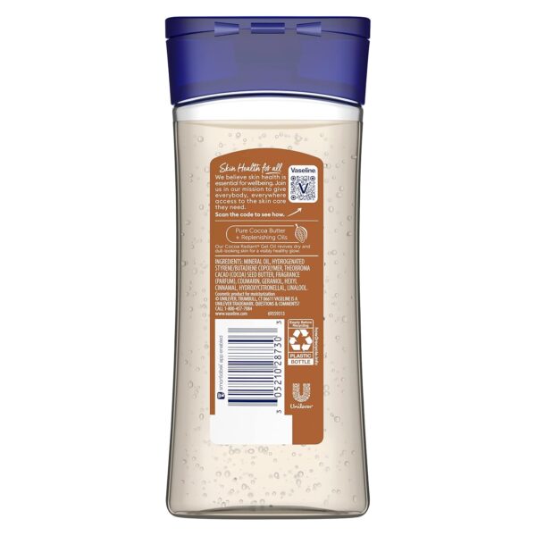 Vaseline Intensive Care Cocoa Radiant Pack of 3 for Glowing Skin Body Gel Oil Made with Pure Cocoa Butter + Replenishing Oils 6.8 oz