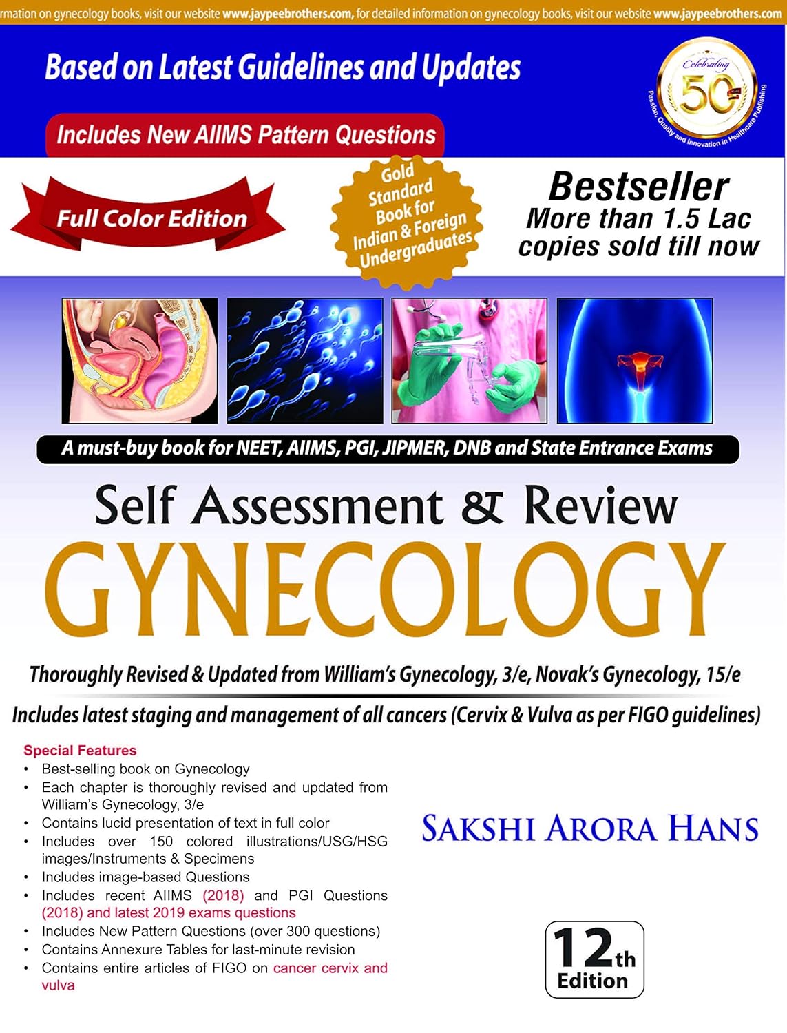 Self Assessment & Review of Gynecology (Hans) 12th edition (2019)