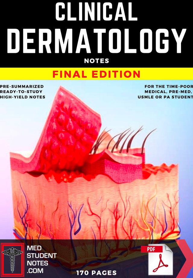 Clinical Dermatology notes 4th edition by medstudentnotes